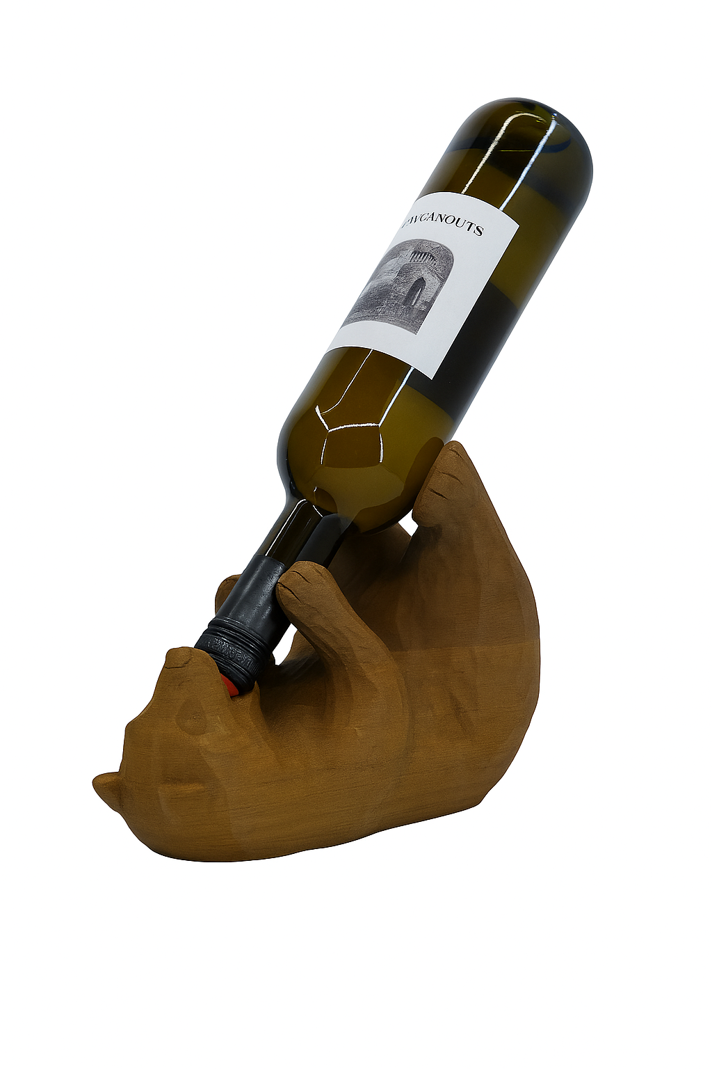Weinhalter „Bär“ – dekorativer Flaschenhalter
